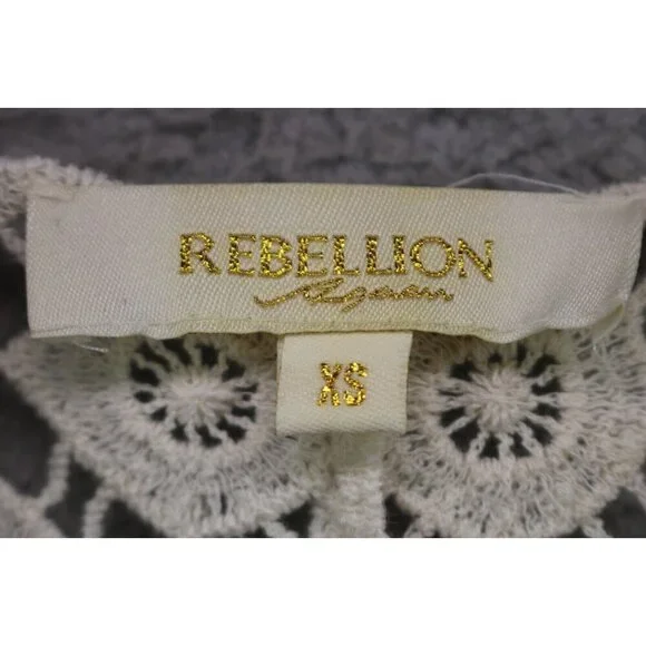 Rebellion Again Crochet Fringed Topper-XS-Cottagecore-Boho-Beachy-Cover-Up - Picture 5 of 10